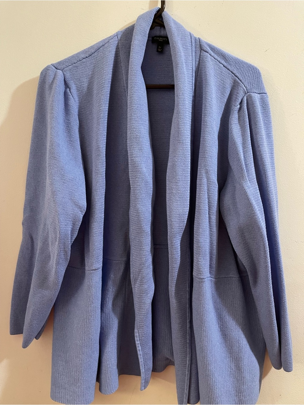 Talbots Light Blue Open-Front Women’s Cardigan 3X